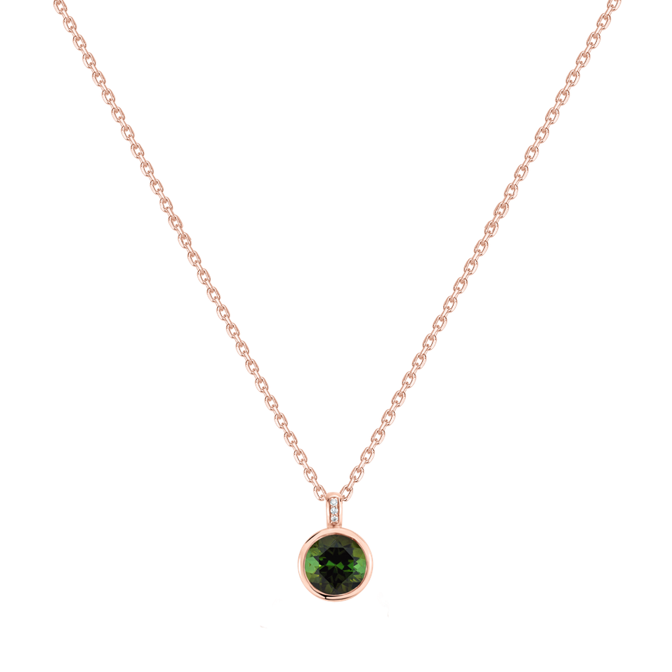 Náhrdelník s diamantmi a turmalínom Regal Elegance