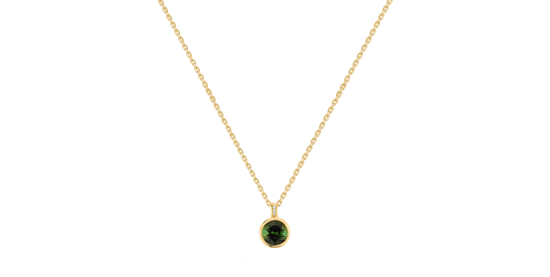 Náhrdelník s diamantmi a turmalínom Regal Elegance