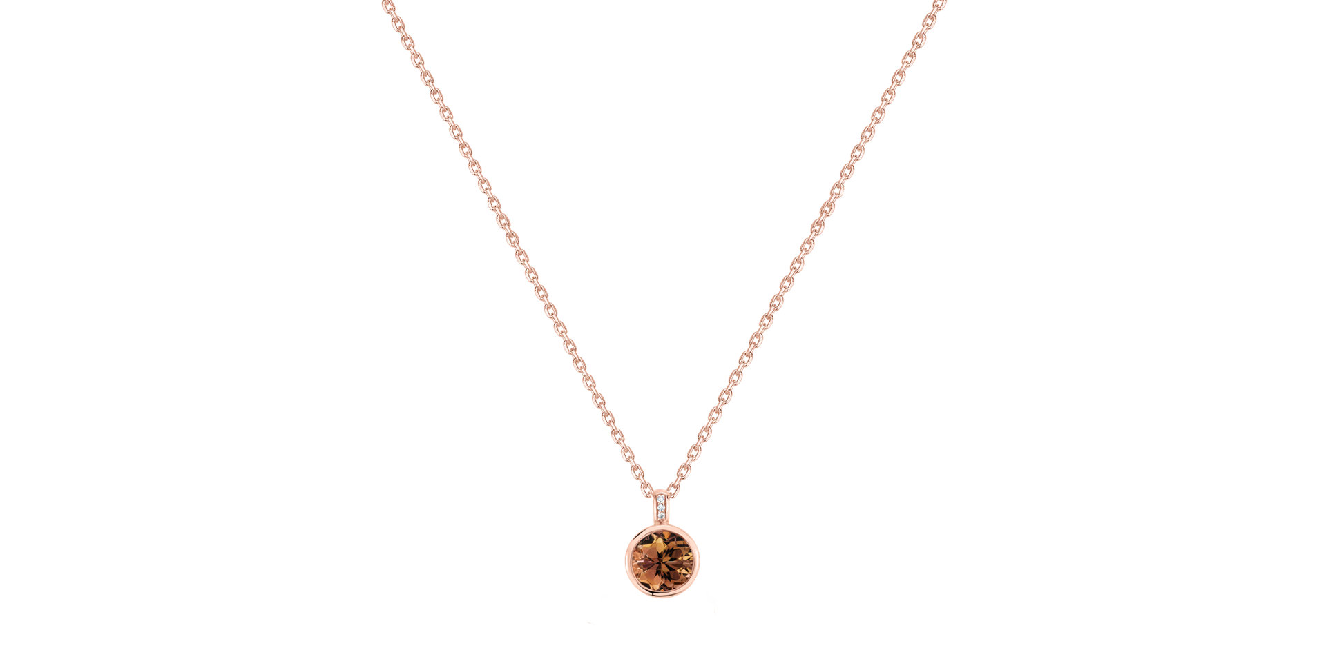 Náhrdelník s diamantmi a turmalínom Regal Elegance