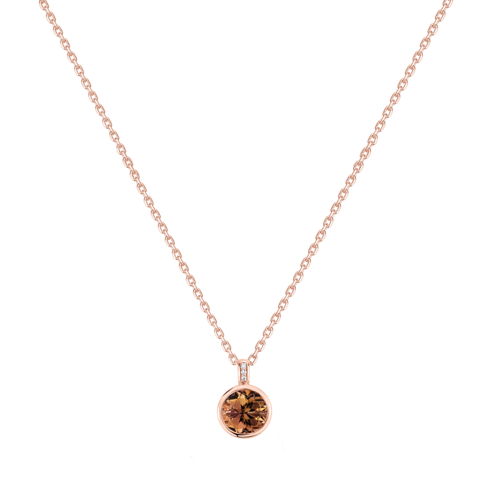 Náhrdelník s diamantmi a turmalínom Regal Elegance