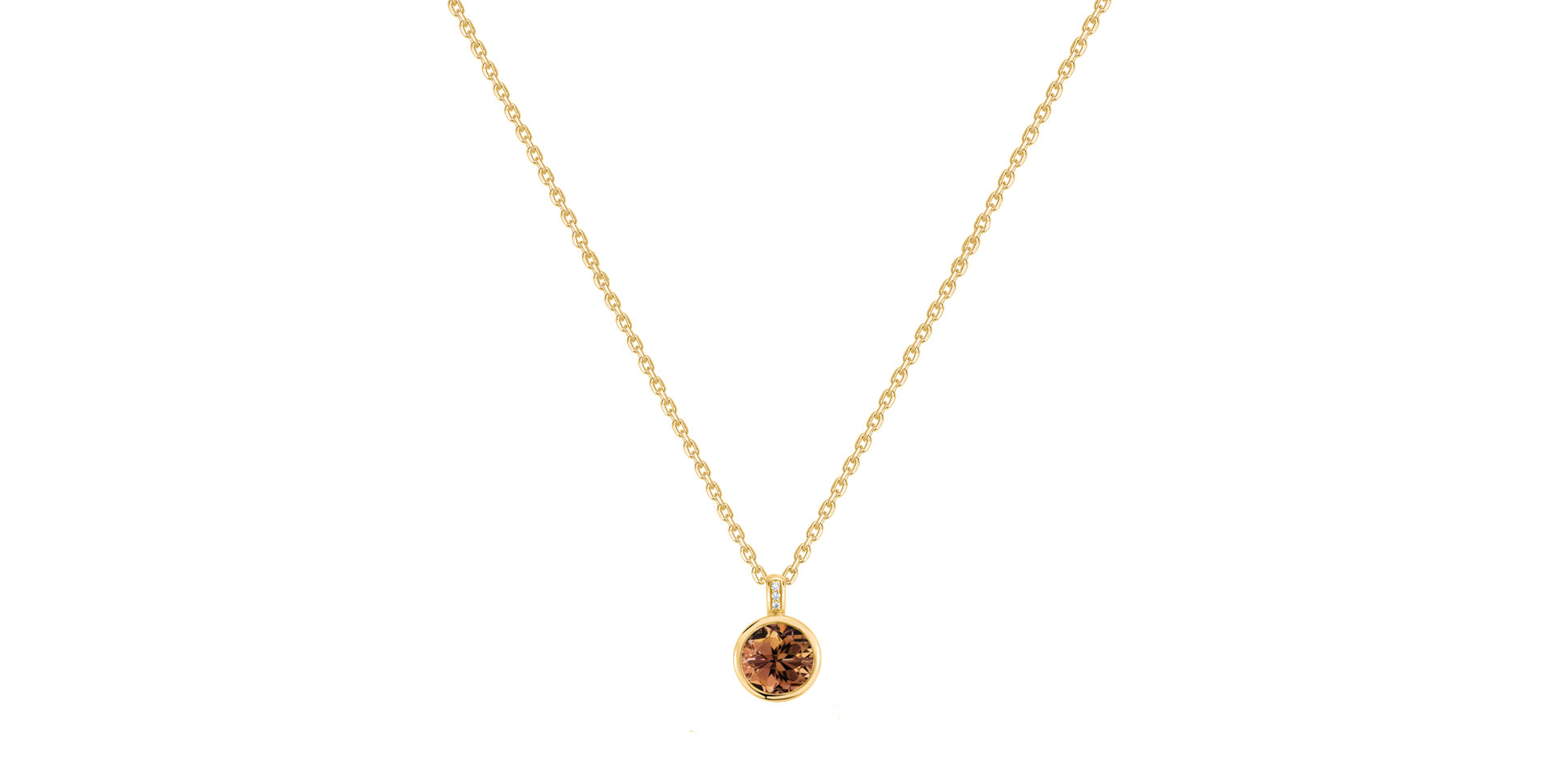 Náhrdelník s diamantmi a turmalínom Regal Elegance