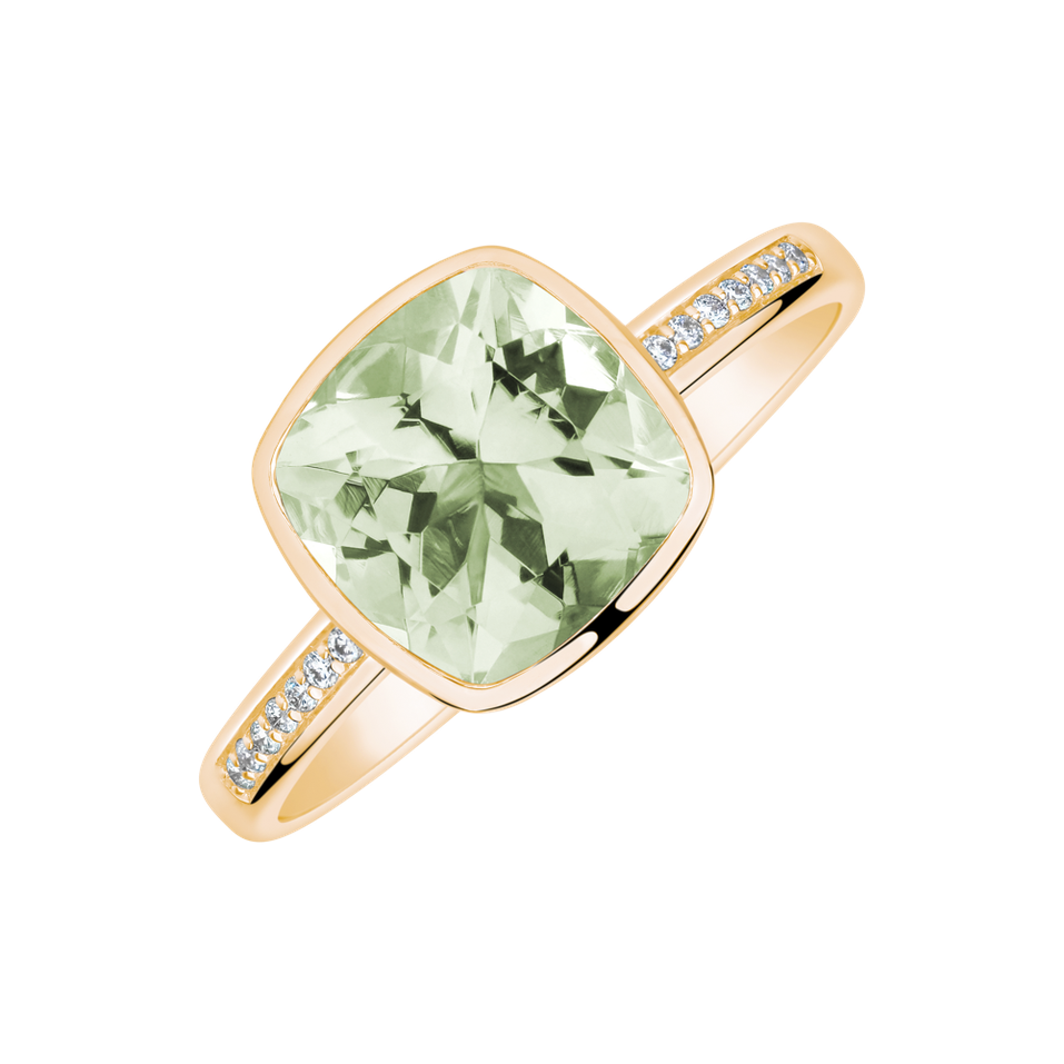 Prsteň s diamantmi a ametystom Carelia