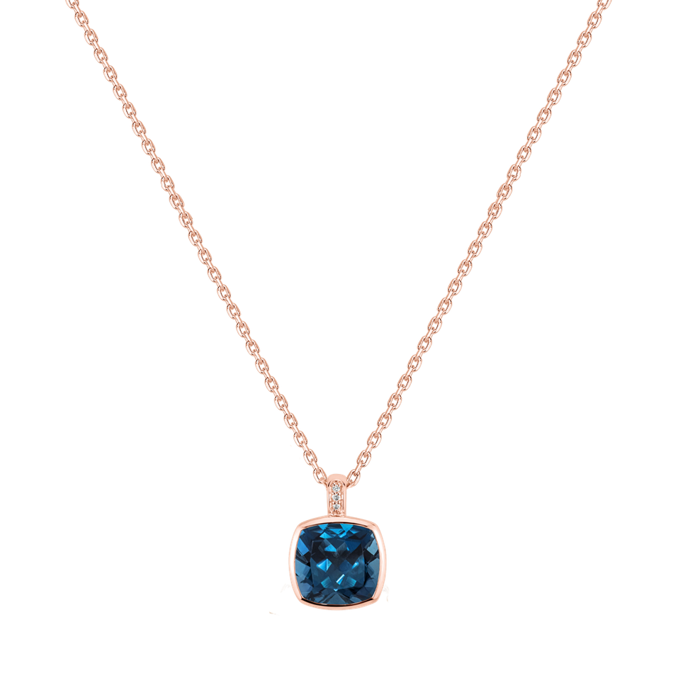 Náhrdelník s diamantmi a topásom Carelia