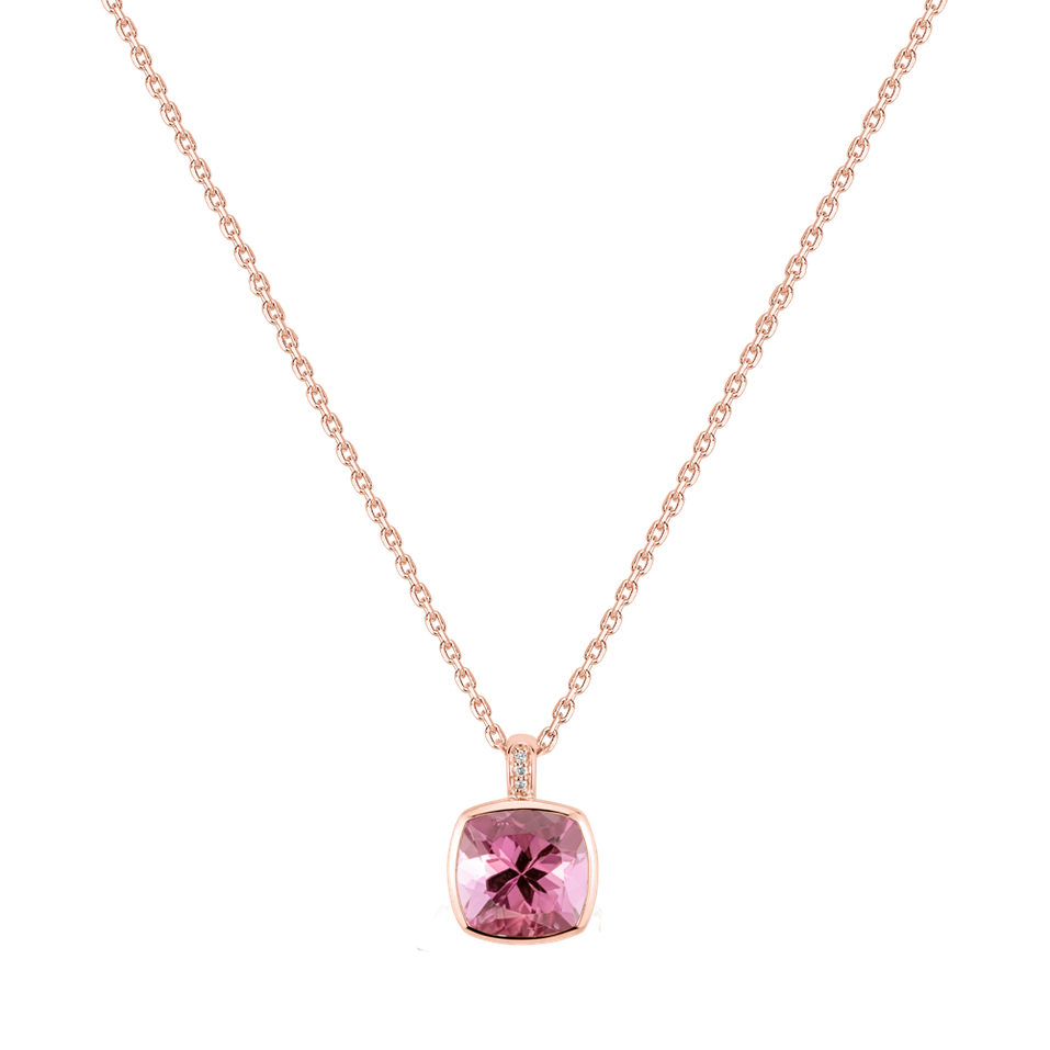 Náhrdelník s diamantmi a turmalínom Carelia