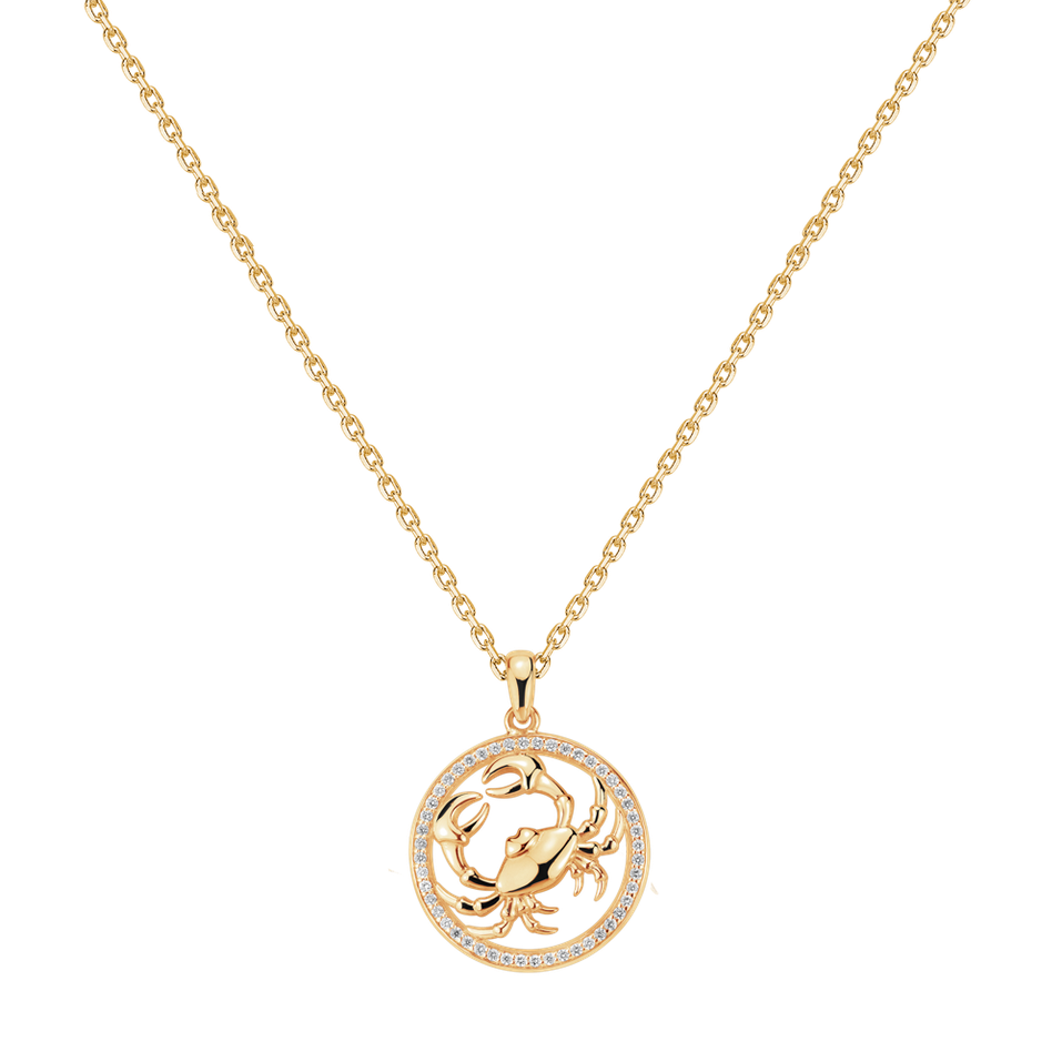 Náhrdelník s diamantmi Starlit Zodiac Cancer