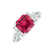 Prsteň s diamantmi a turmalínom Purple Magic2
