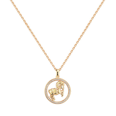 Náhrdelník s diamantmi Starlit Zodiac Aries