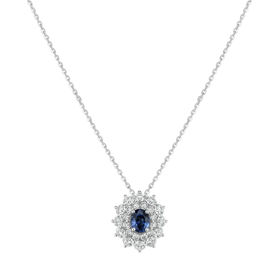 Náhrdelník s diamantmi a zafírom Queen of Sapphire