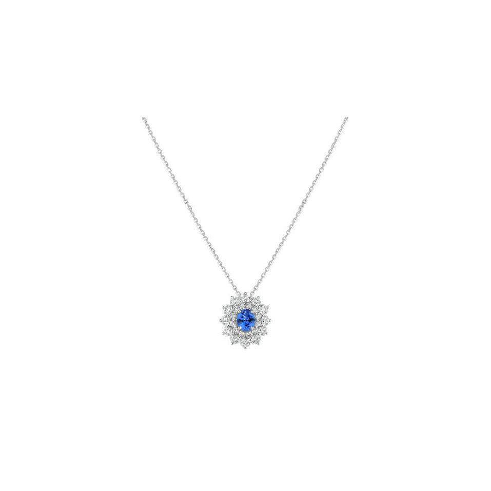 Náhrdelník s diamantmi a tanzanitom Queen of Tanzanite