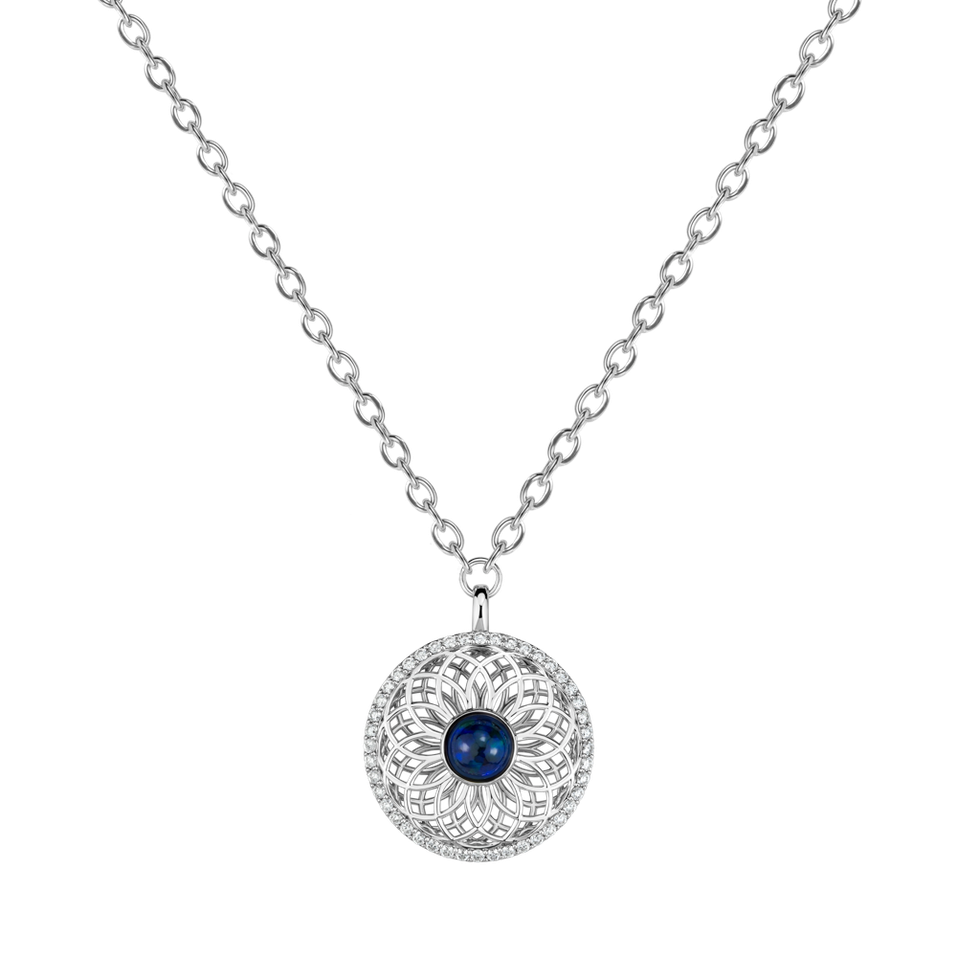 Náhrdelník s diamantmi a opálom Heart of Starlight