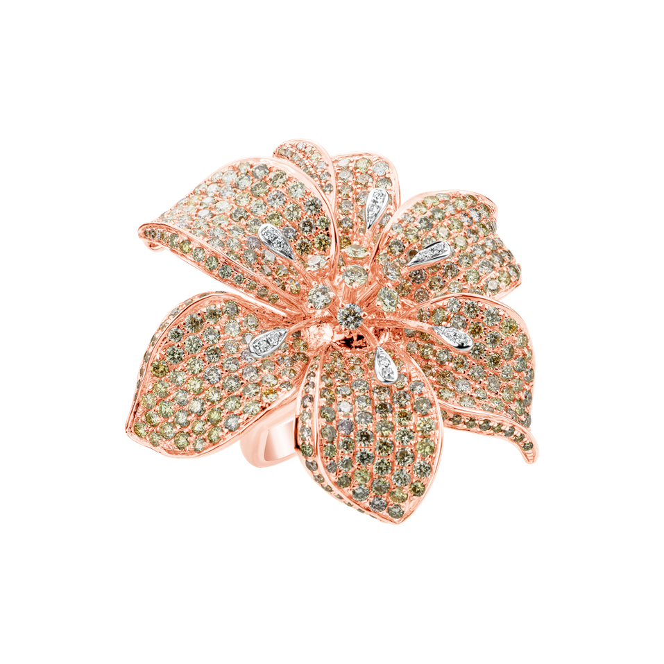 Prsteň/brošňa s diamantmi Lady of Flowers