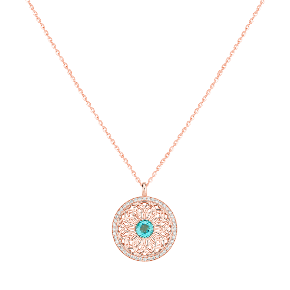 Náhrdelník s diamantmi a apatitom Heart of Star