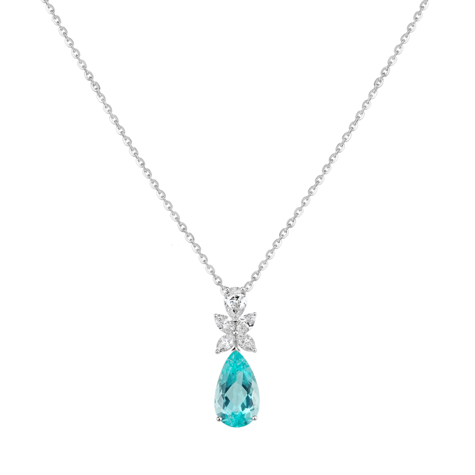 Náhrdelník s diamantmi a paraibou Francesco