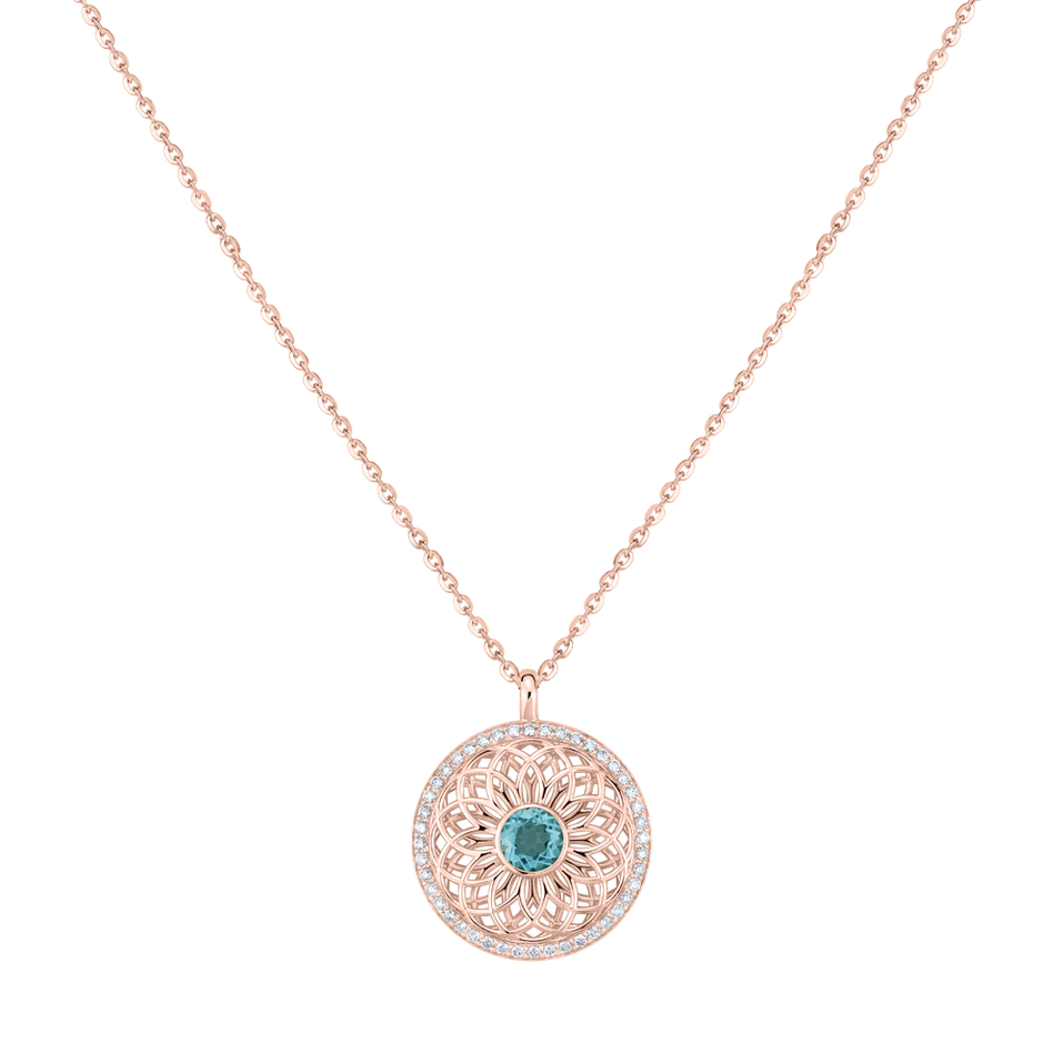 Náhrdelník s diamantmi a apatitom Heart of Star