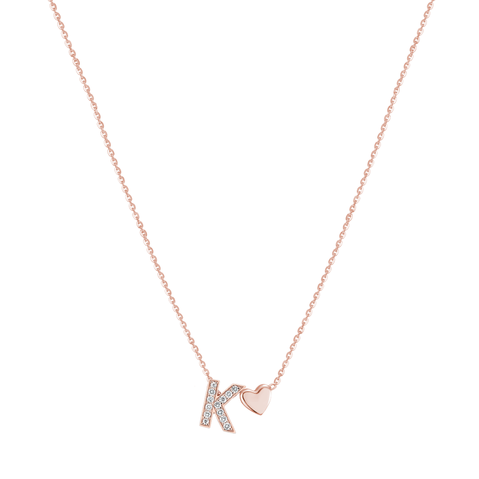 Náhrdelník s diamantmi My Letter Heart