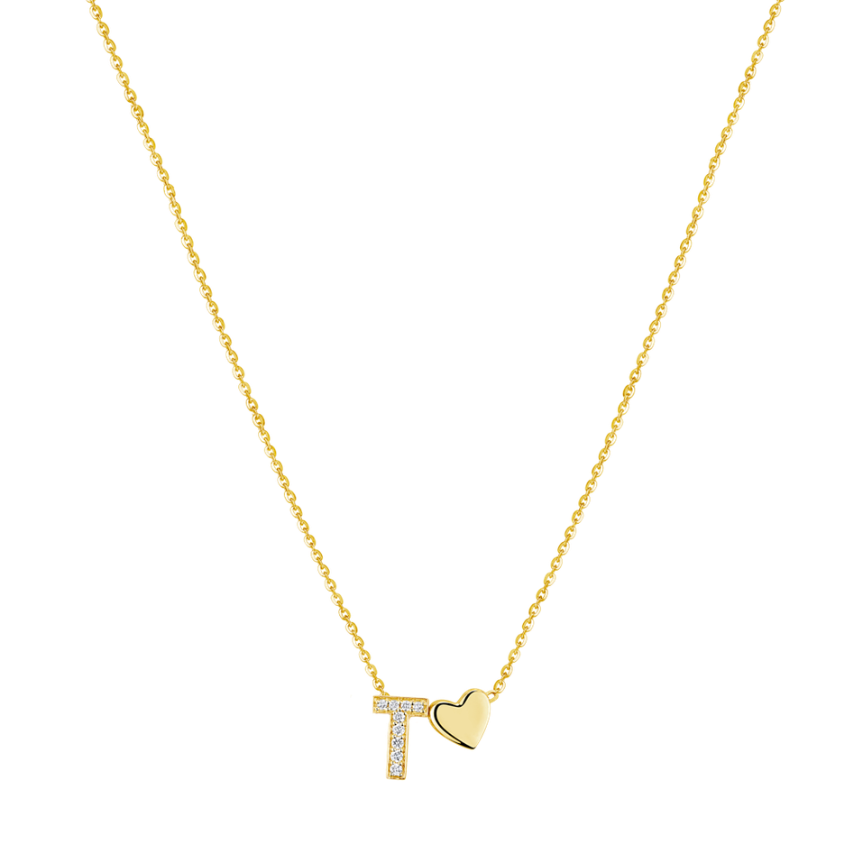 Náhrdelník s diamantmi My Heart Letter