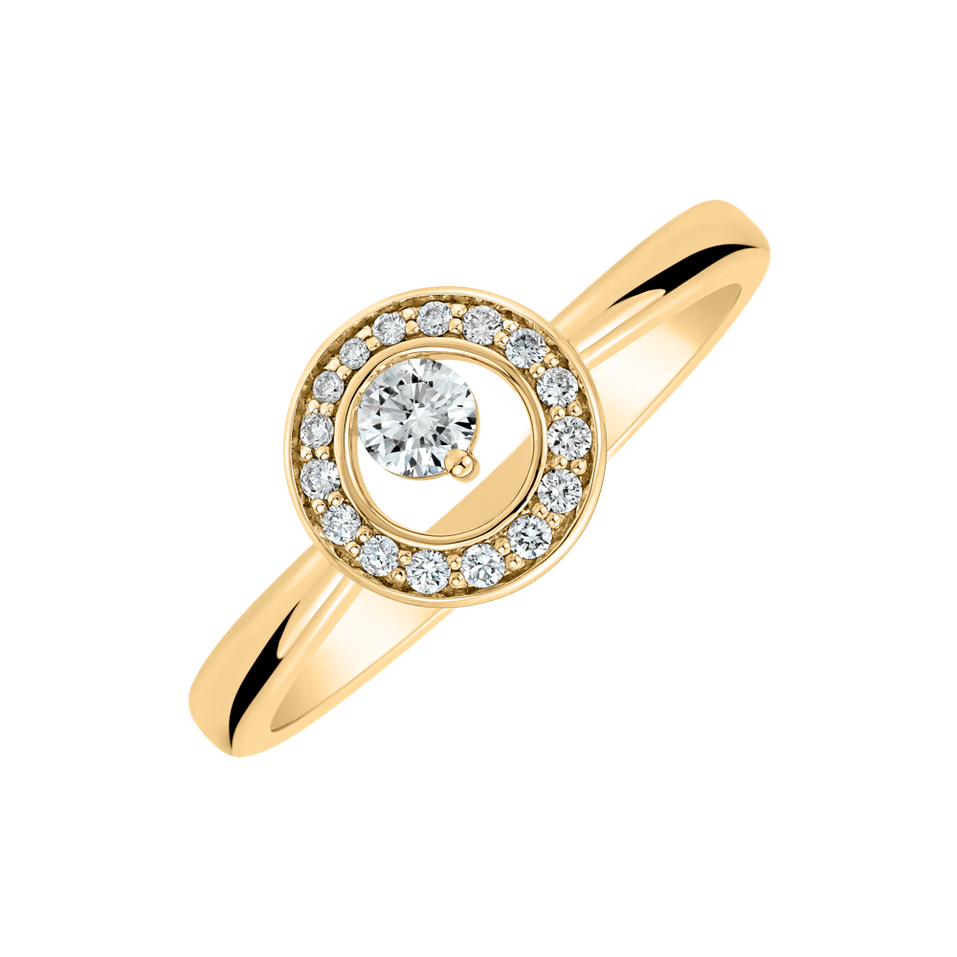 Prsteň s diamantmi Hidden Circle