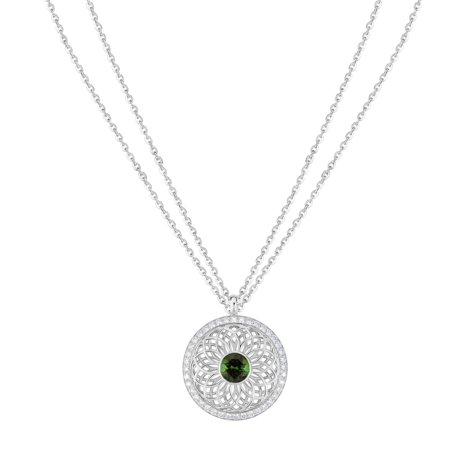 Náhrdelník s diamantmi a turmalínom Heart of Star