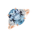 Prsteň s diamantmi a akvamarínom Dynasty Gem2