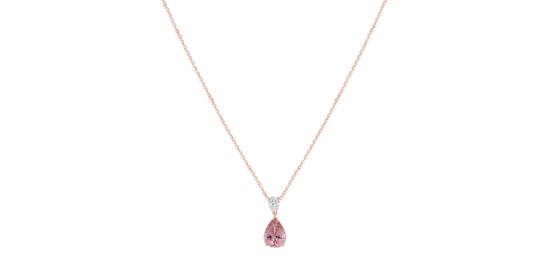 Náhrdelník s diamantom a turmalínom Nova Rosa