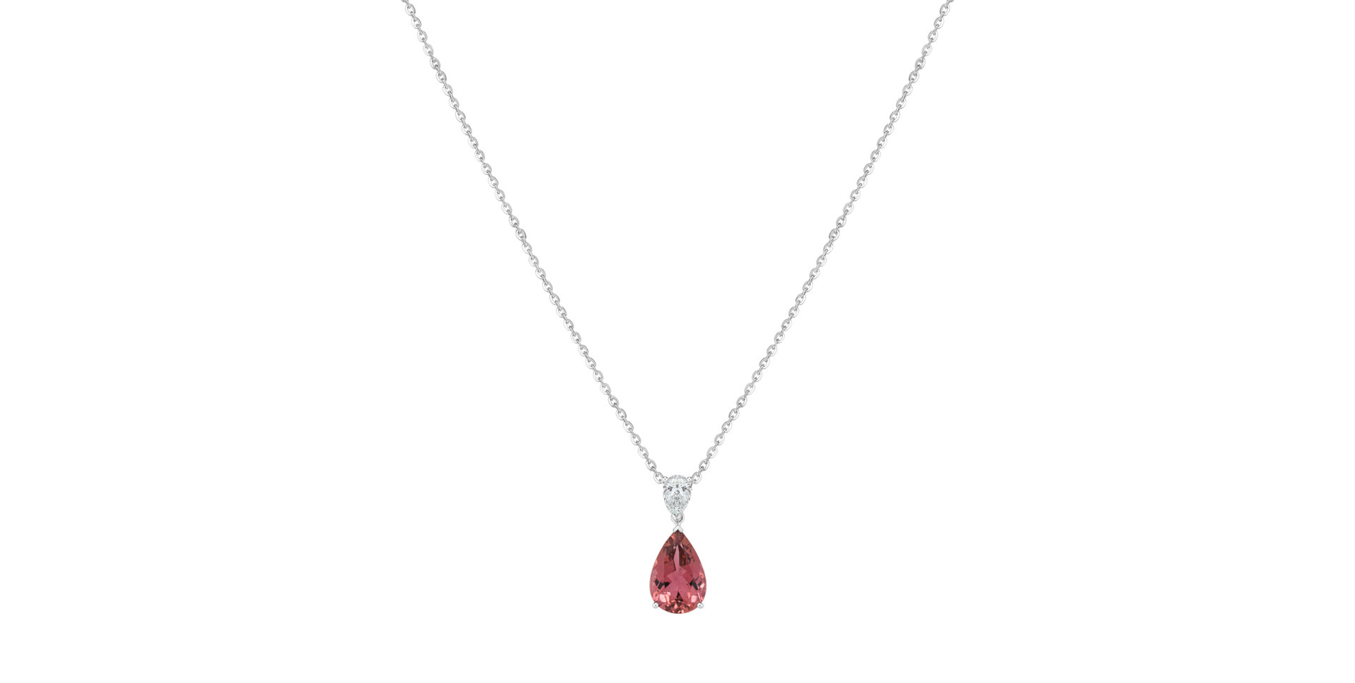 Náhrdelník s diamantom a turmalínom Nova Rosa