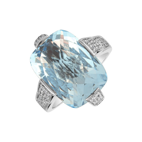 Prsteň s topásom a diamantmi Tiny Miracle