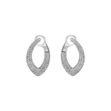 Náušnice s diamantmi Diamond Leaf