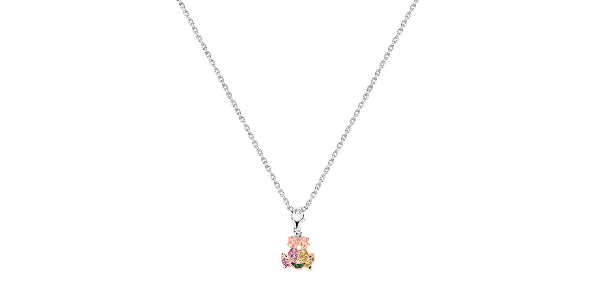 Prívesok so zafírmi a granátmi Sapphire Gemini