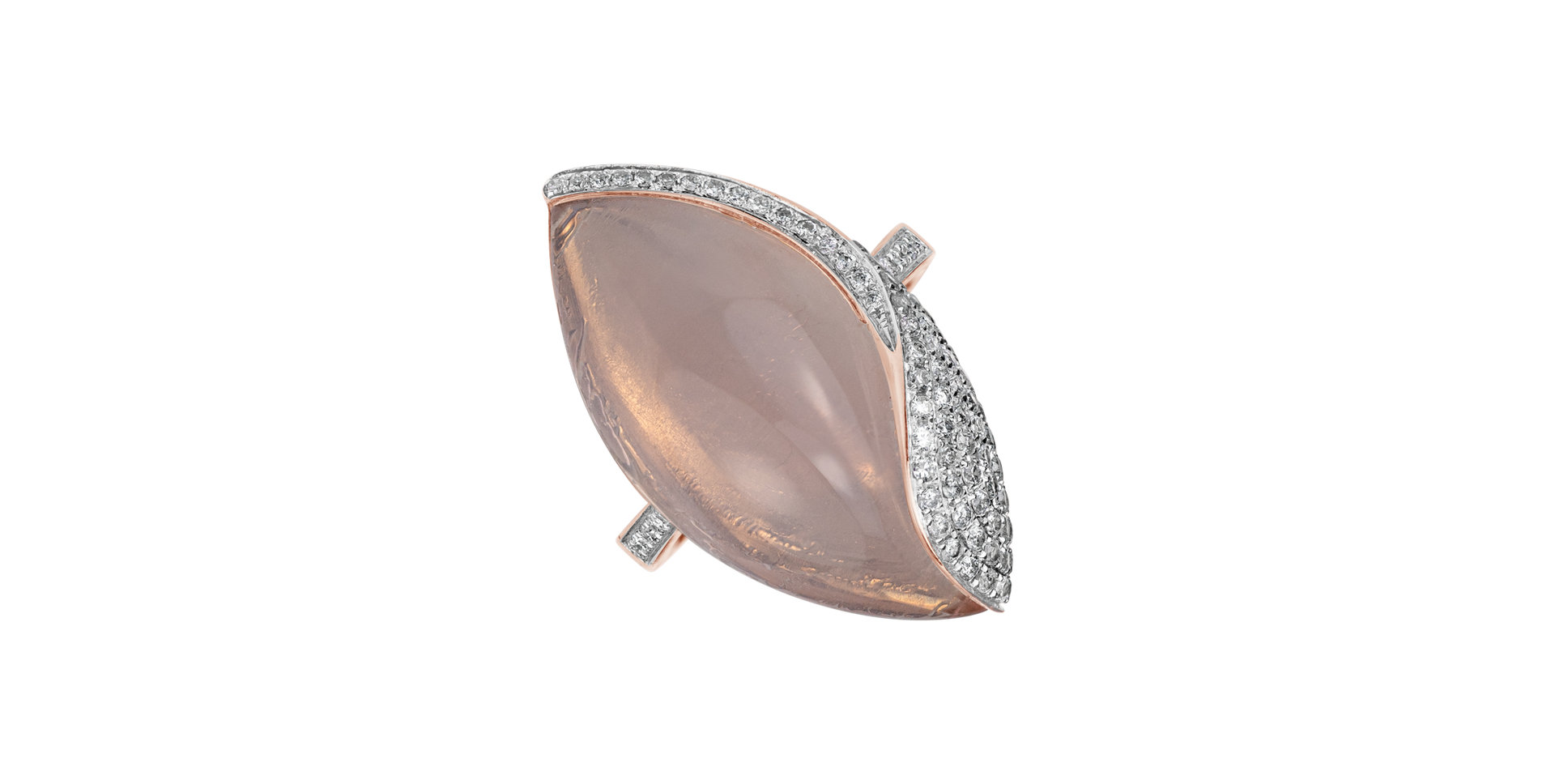 Prsteň s růženínom a diamantmi Royal Romance