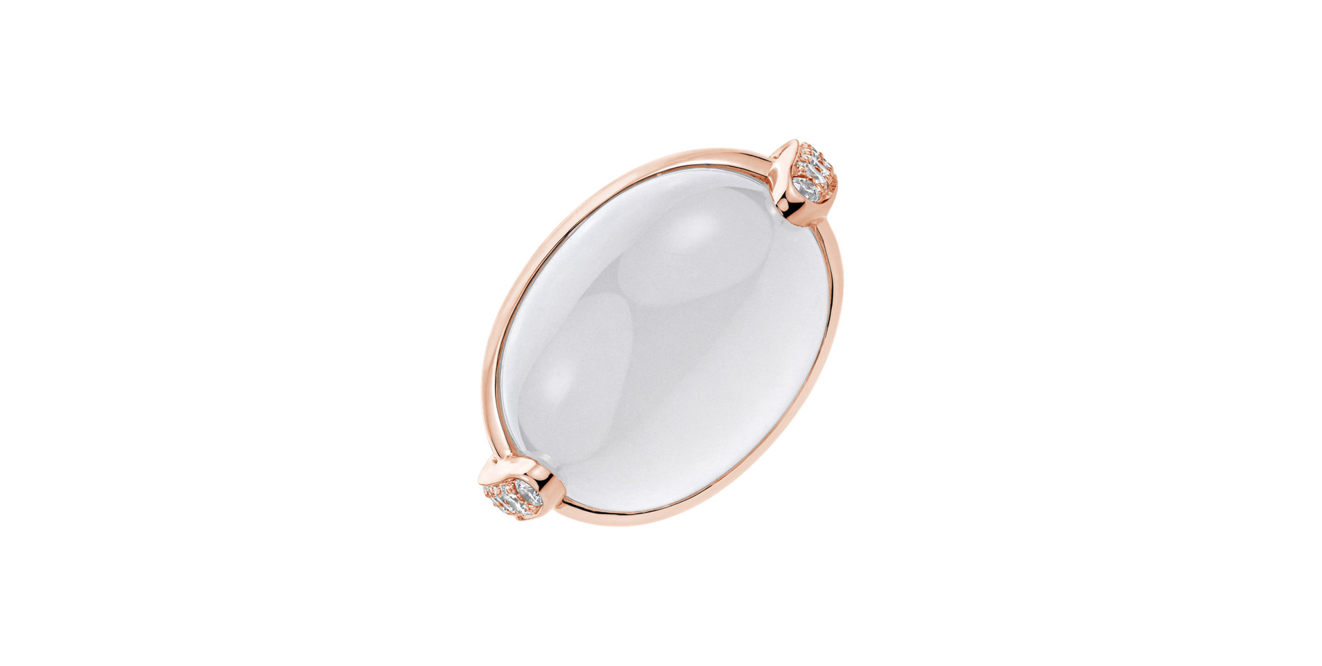 Prsteň s diamantmi a mesačným kameňom Lunar Embrace