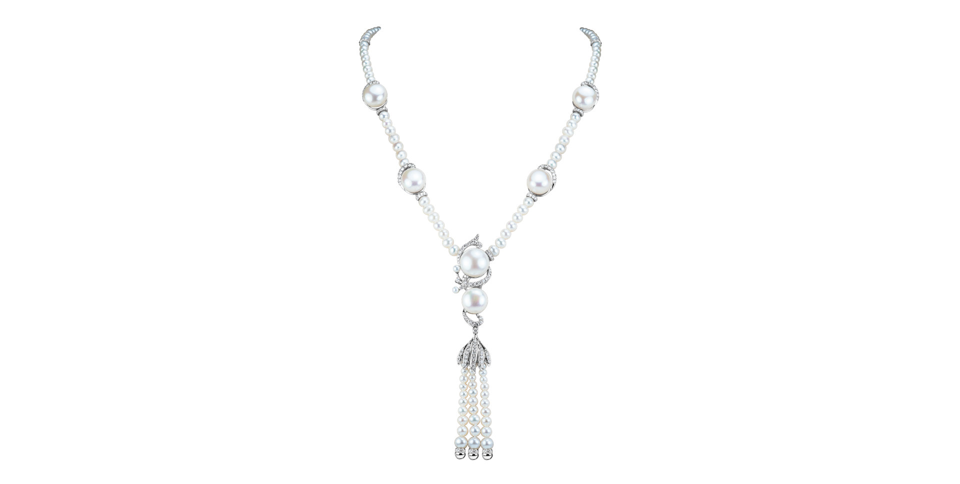 Náhrdelník s diamantmi a perlami Versailles Miracle