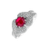 Prsteň s rubínom a diamantmi Hawai Passion2