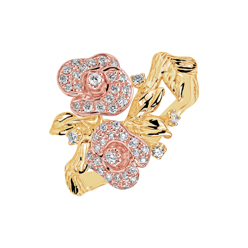 Prsteň s diamantmi Rose Mystery