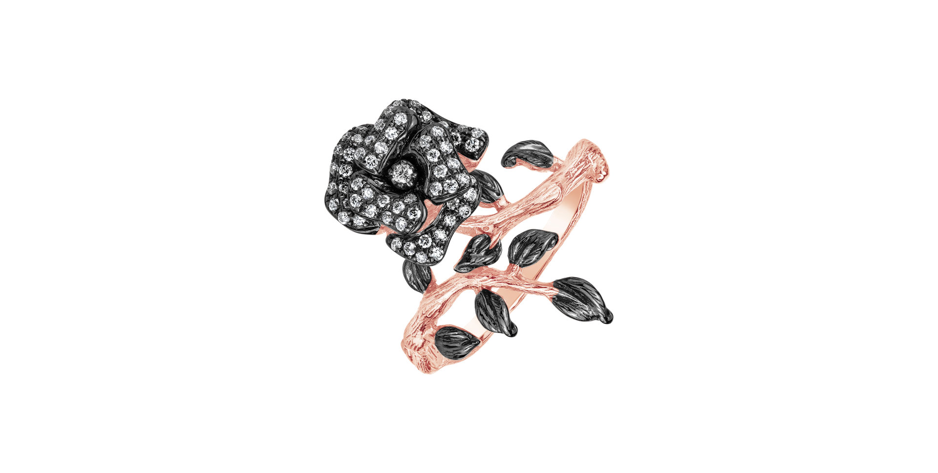 Prsteň s diamantmi Dark Wonder