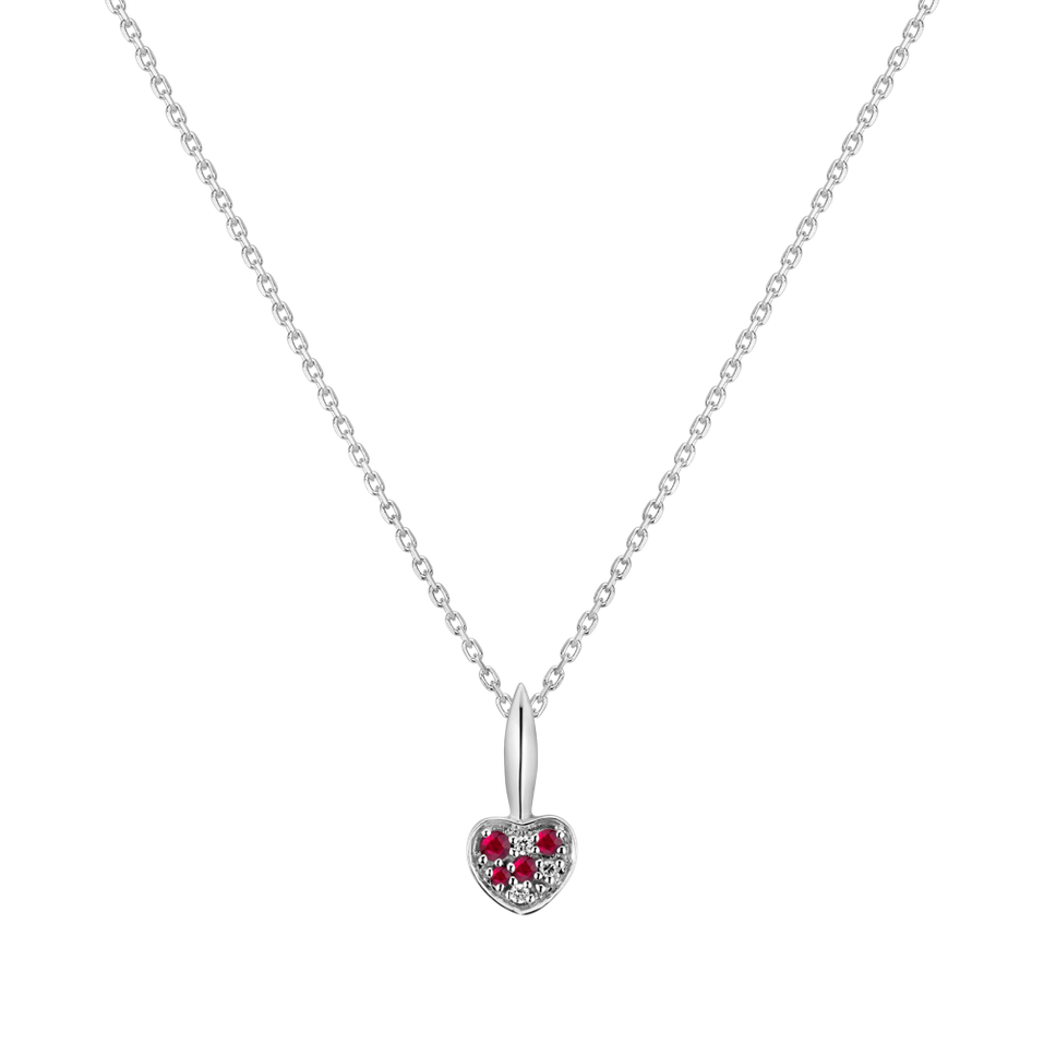 Přívěsok s diamantmi a rubínmi Recent Emotion