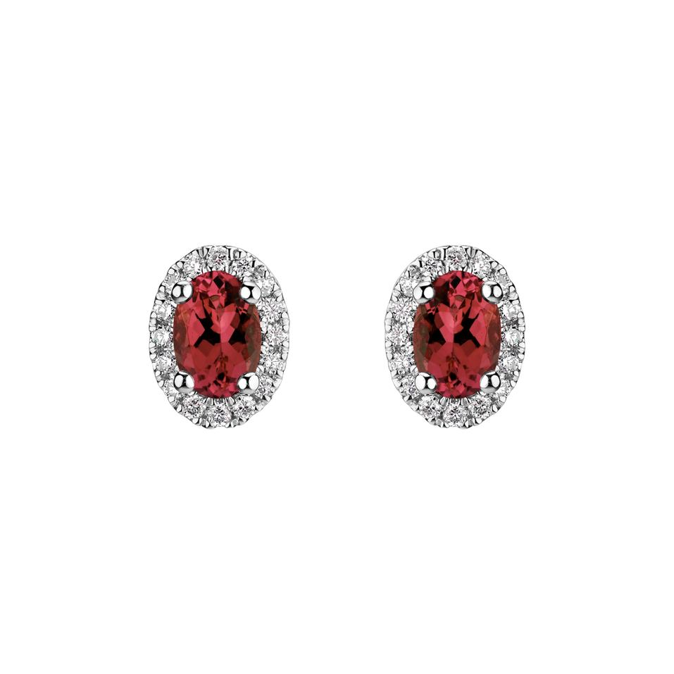 Náušnice s rubínom a diamantmi Imperial Allegory