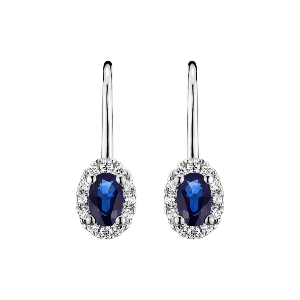 Náušnice s zafírom a diamantmi Imperial Allegory