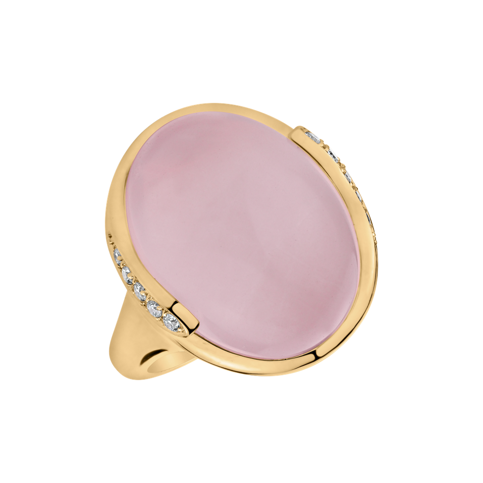 Prsteň s ruženínom a diamantmi Charming Opera