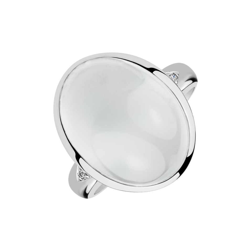 Prsteň s diamantmi a mesačným kameňom Witching Princess