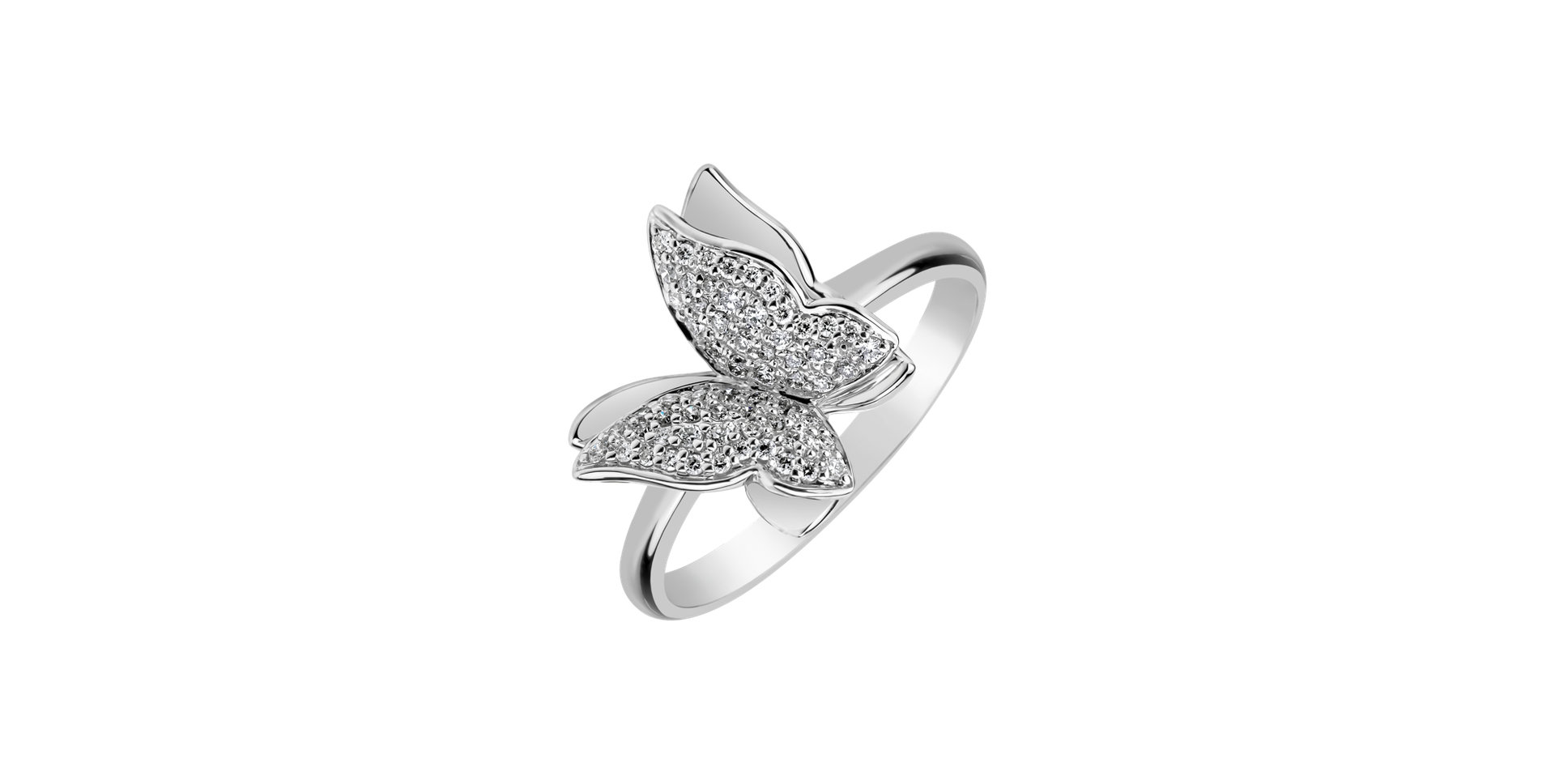 Prsteň s diamantmi Sparkle Butterfly