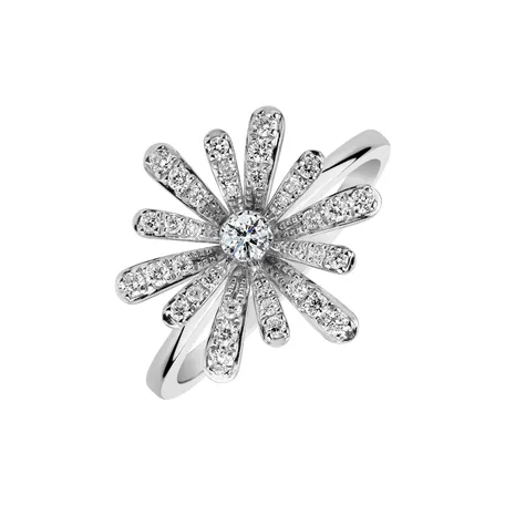 Prsteň s diamantmi Starflower