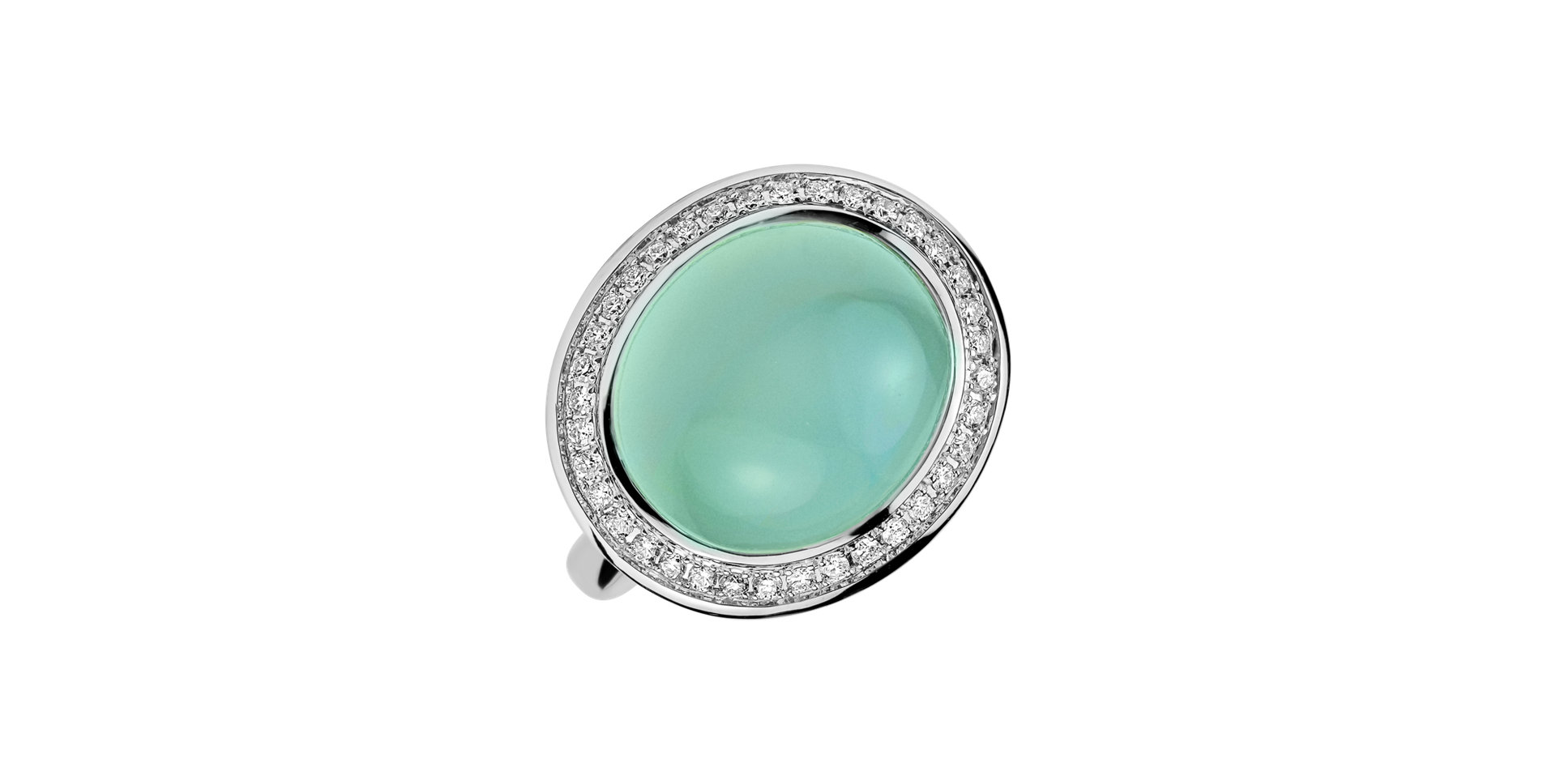 Prsteň s chalcedonom a diamantmi Dominant Space