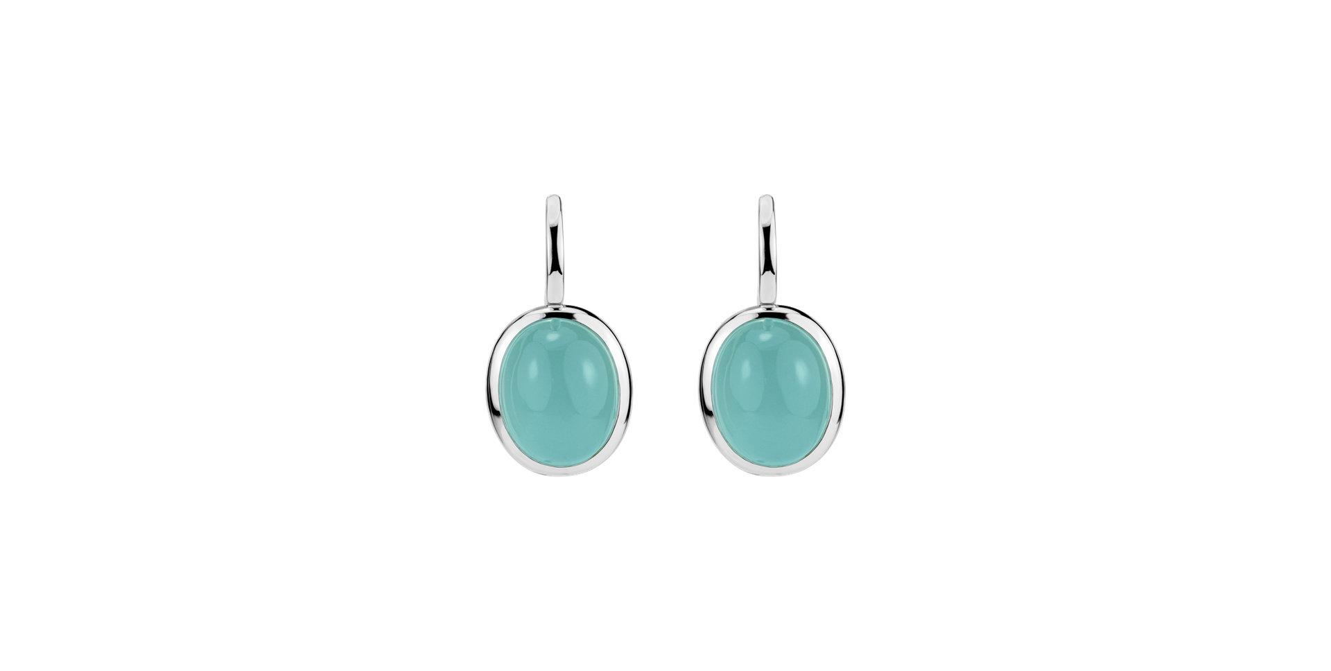 Náušnice s chalcedonom Moonlit Blossom