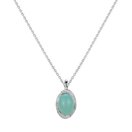 Prívesok s chalcedonom a diamantmi Flora Symphony