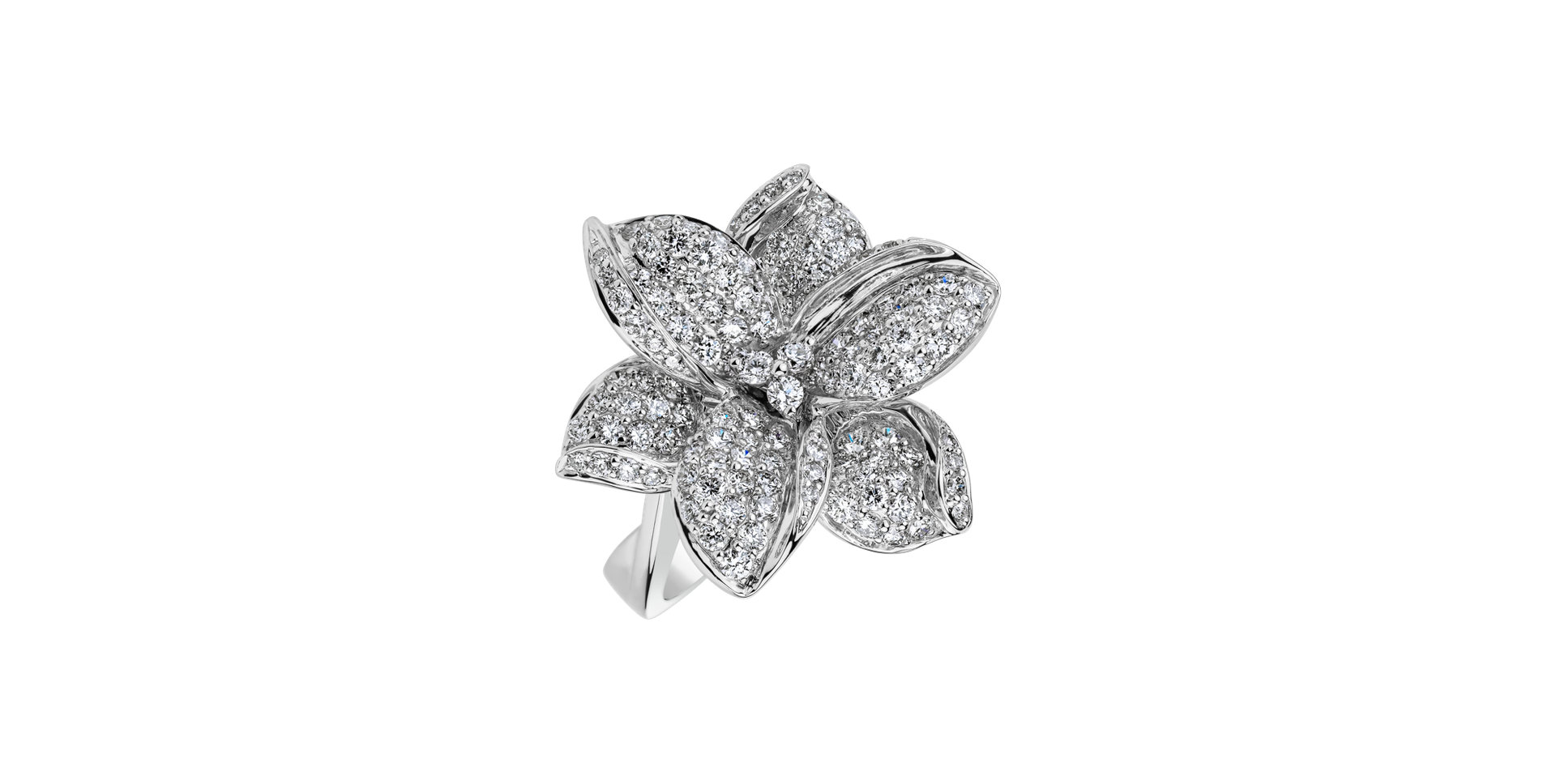 Prsteň s diamantmi Frozen Orchid