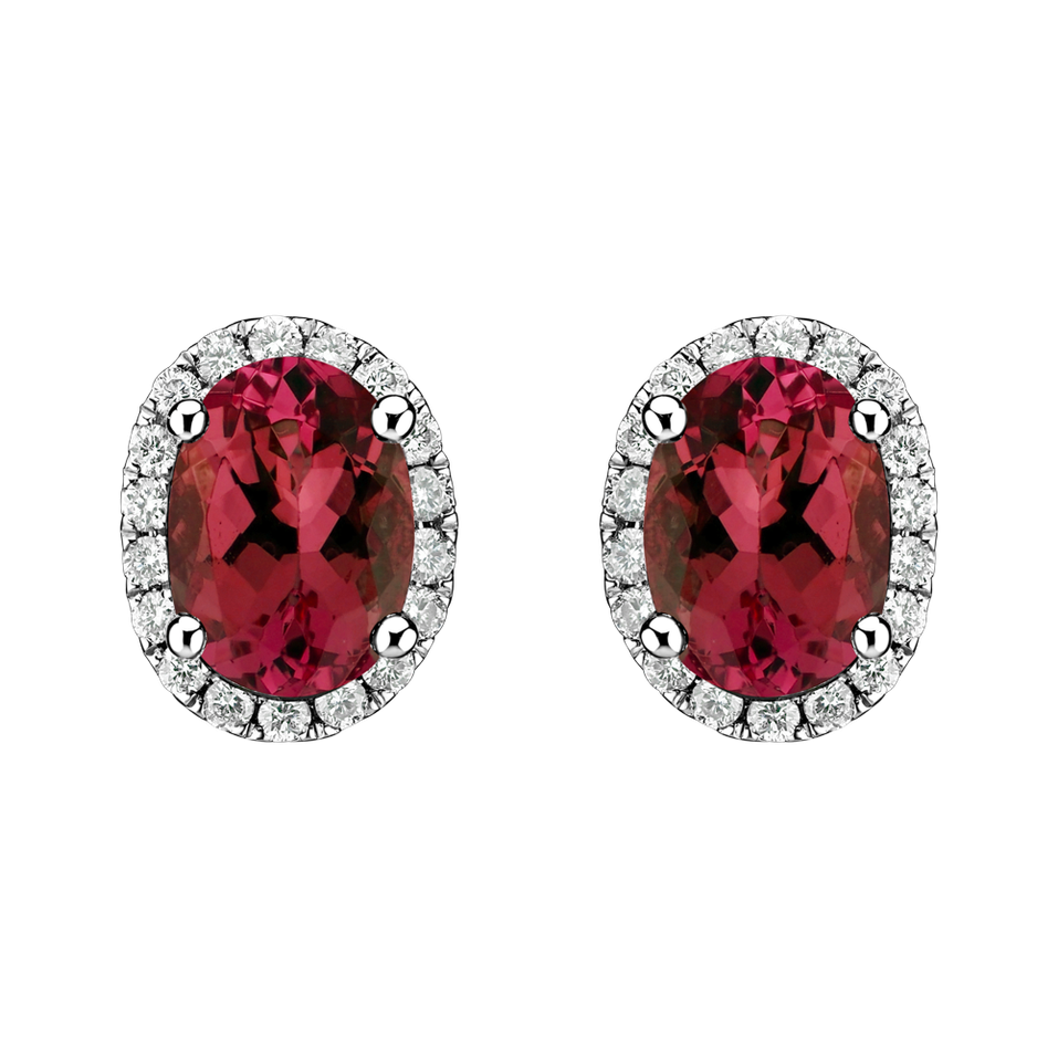 Náušnice s rubínom a diamantmi Imperial Allegory