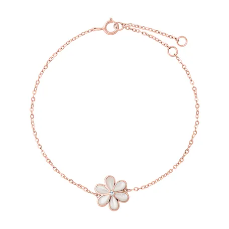 Náramok s diamantom a perleťou Petals & Dreams