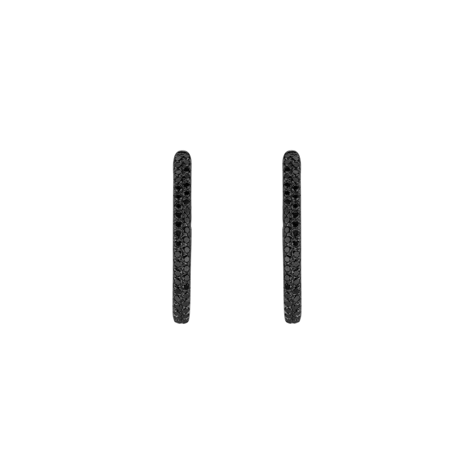 Náušnice s čiernymi diamantmi Inferno Courier  95904