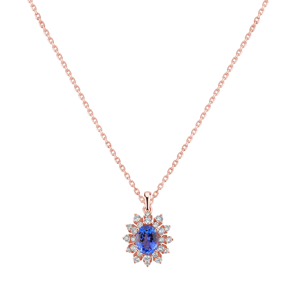 Prívesok s diamantmi a tanzanitom Blue Duchess