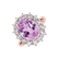 Prsteň s kunzitom a diamantmi Sky Goddess2